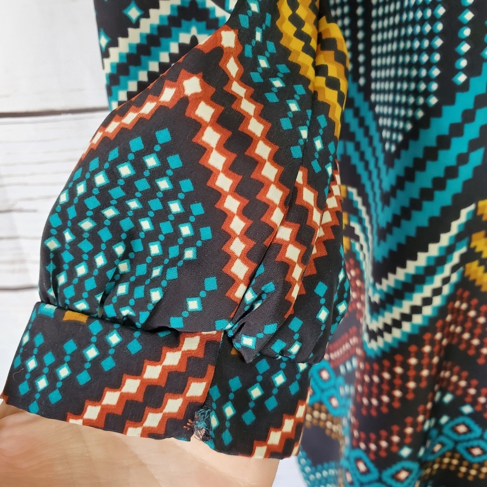 The Vintage Shop | Geo Print Midi Chevron Dress - Picture 8 of 8